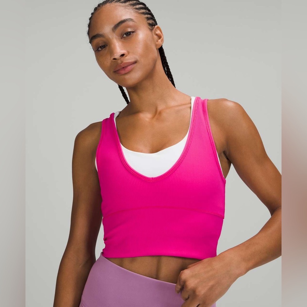 Lululemon Power Pivot Tank Top *Rib in Sonic Pink Size 8